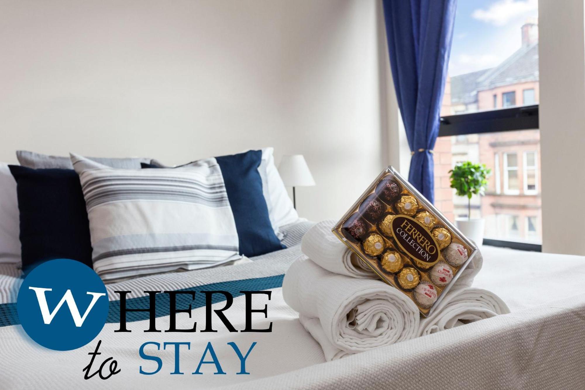 Bright 1 Bedroom Apartment-Private Parking Glasgow Exterior foto
