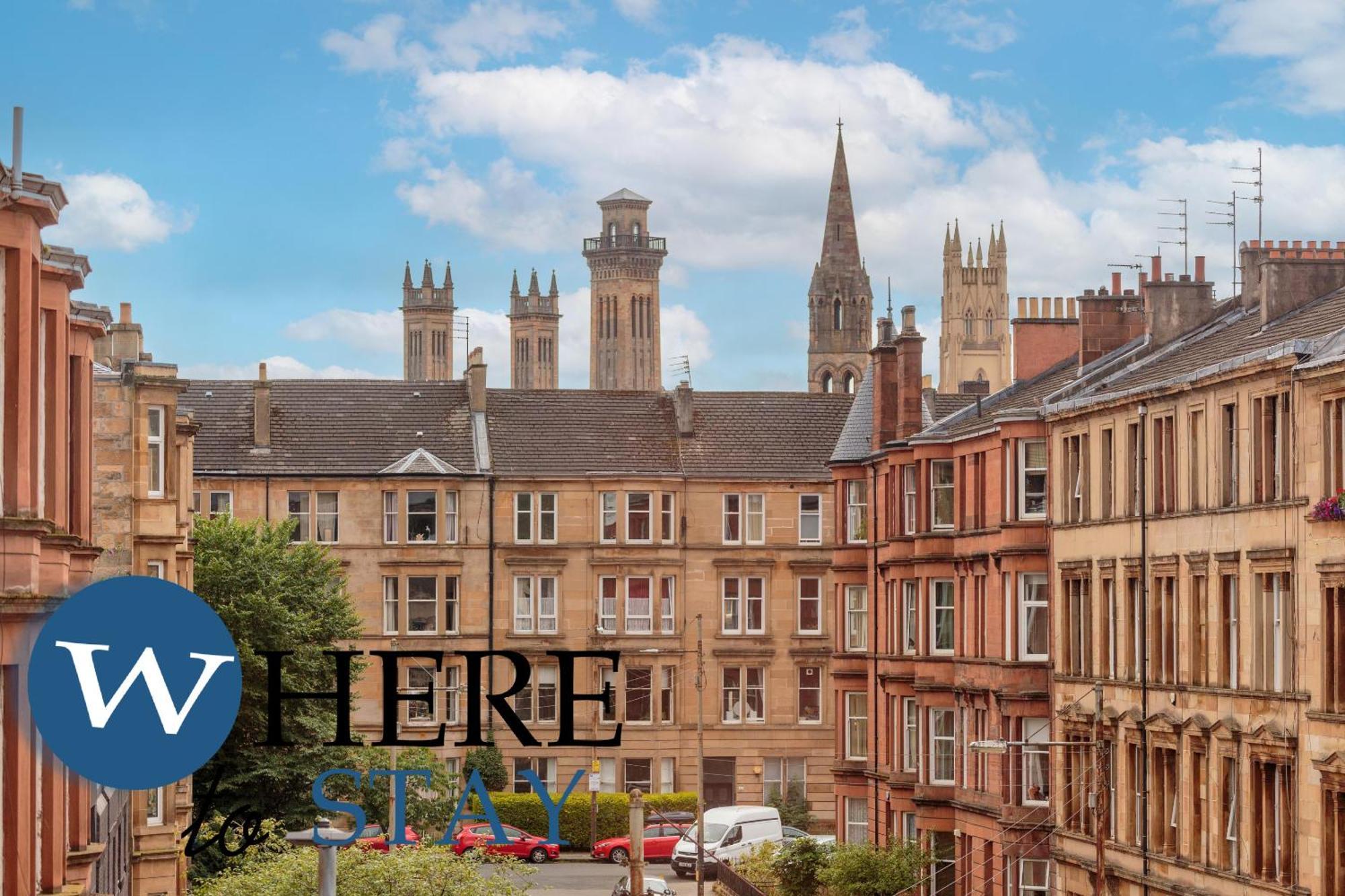 Bright 1 Bedroom Apartment-Private Parking Glasgow Exterior foto