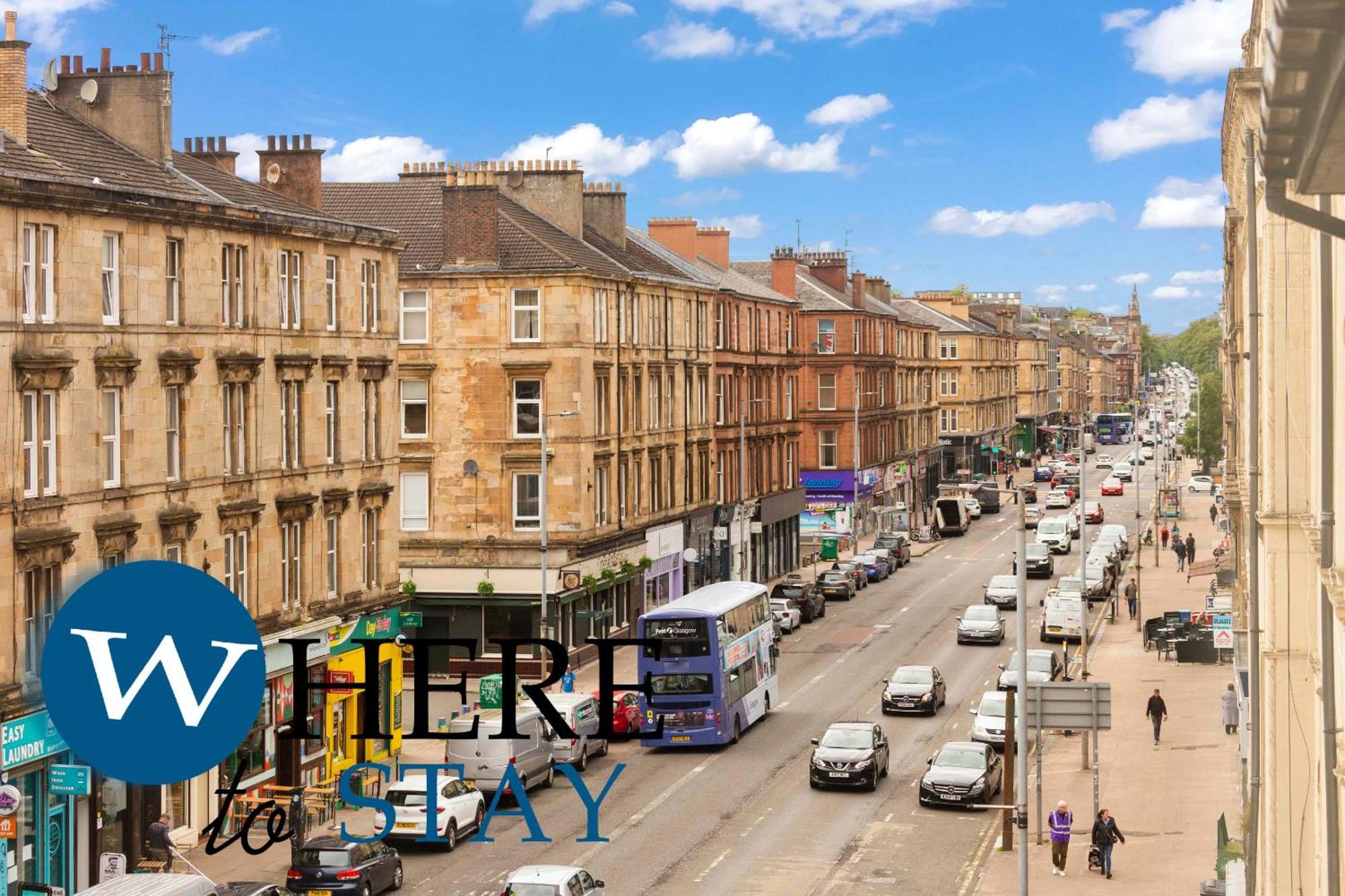 Bright 1 Bedroom Apartment-Private Parking Glasgow Exterior foto