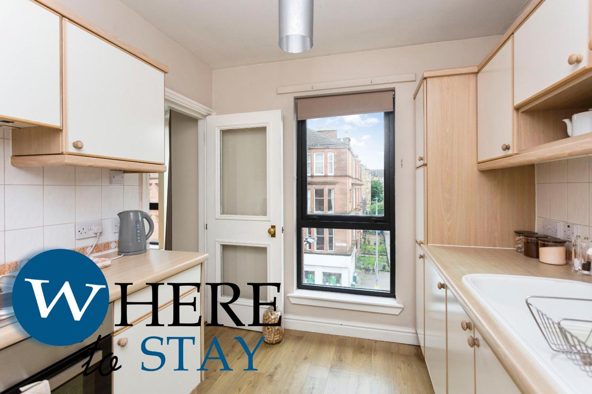 Bright 1 Bedroom Apartment-Private Parking Glasgow Exterior foto