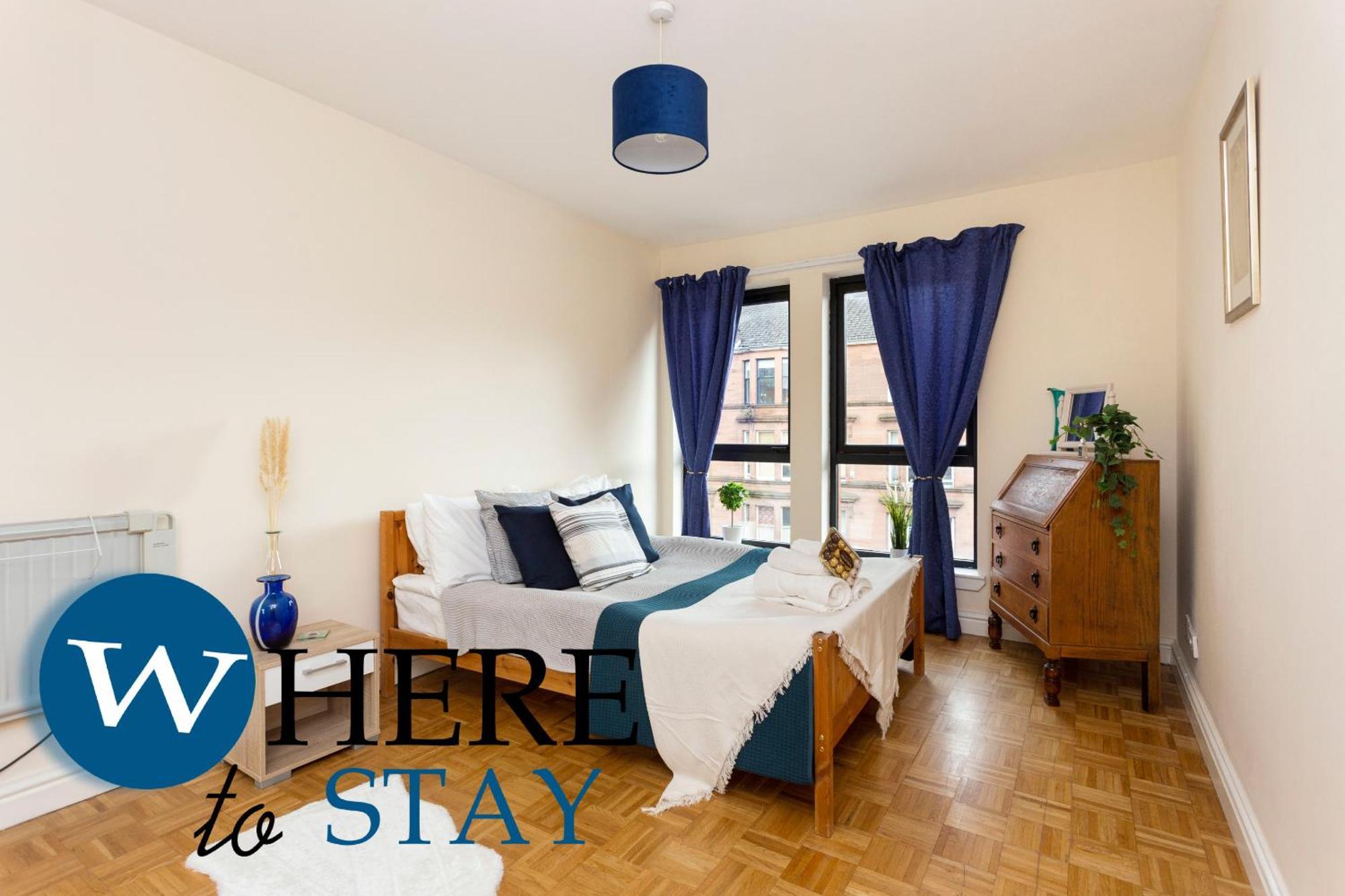 Bright 1 Bedroom Apartment-Private Parking Glasgow Exterior foto