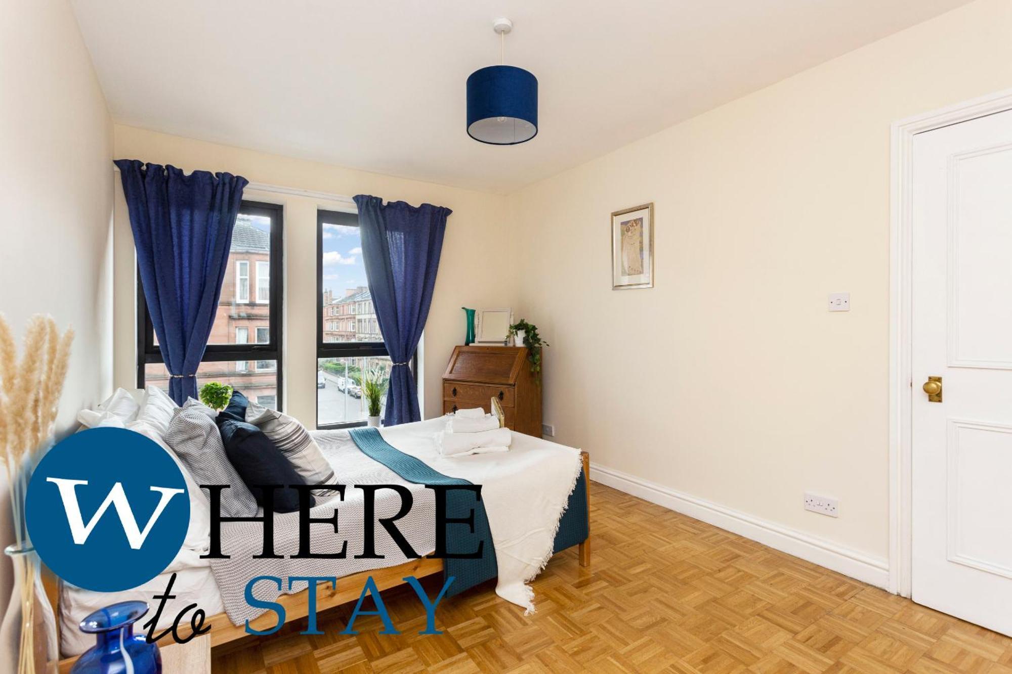 Bright 1 Bedroom Apartment-Private Parking Glasgow Exterior foto