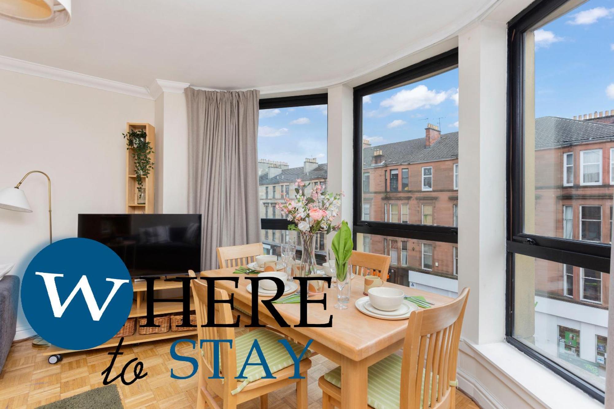 Bright 1 Bedroom Apartment-Private Parking Glasgow Exterior foto