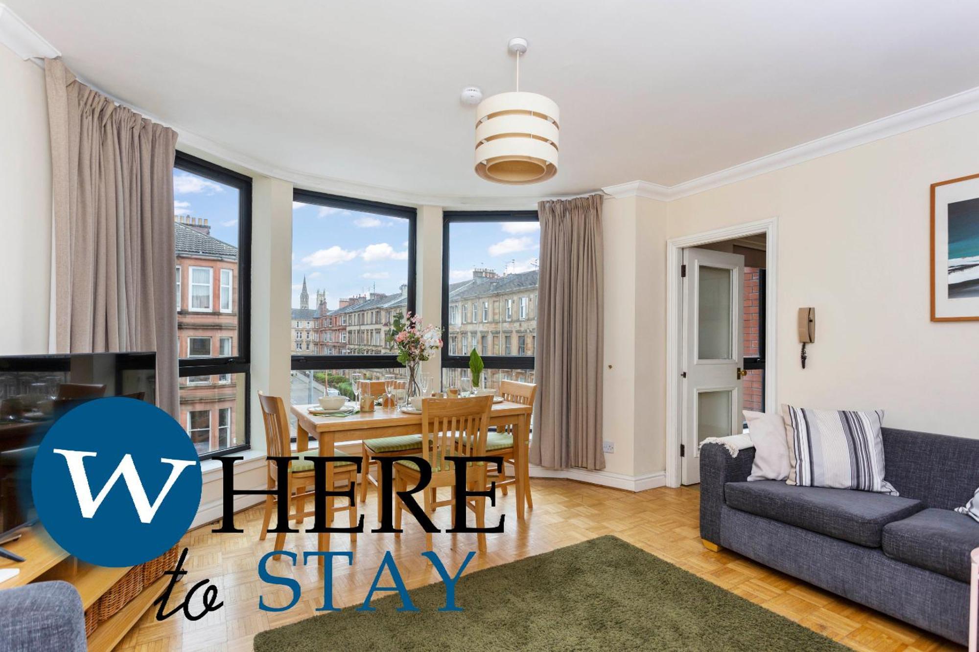 Bright 1 Bedroom Apartment-Private Parking Glasgow Exterior foto