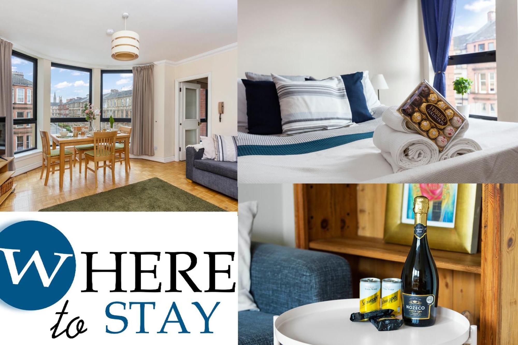 Bright 1 Bedroom Apartment-Private Parking Glasgow Exterior foto